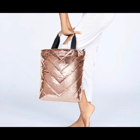 Victoria's Secret Handbags - Victoria Secrets Rose Gold Tote bag NEW Victoria's Secret Handbags - Victoria Secrets Rose Gold Tote bag NEW